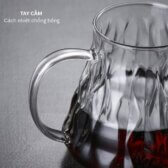 Bộ Bình Phễu Lọc Cà Phê V60 Thủy Tinh Borosilicate Chịu Nhiệt Giá Đỡ Phễu Bằng Gỗ Dung Tích 600ML