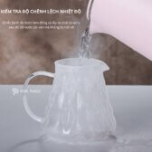 Bộ Bình Phễu Lọc Cà Phê V60 Thủy Tinh Borosilicate Chịu Nhiệt Giá Đỡ Phễu Bằng Gỗ Dung Tích 600ML