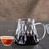 Bộ Bình Phễu Lọc Cà Phê V60 Thủy Tinh Borosilicate Chịu Nhiệt Giá Đỡ Phễu Bằng Gỗ Dung Tích 600ML