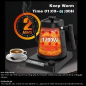 Ấm Điện Cổ Ngỗng Pha Pour-over Chuyên Nghiệp – Điều Chỉnh Nhiệt Độ 40 đến 100 độ, chế độ giữ nhiệt 1 đến 8h