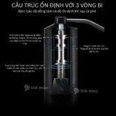 Cối xay cà phê Espresso bằng Tay GP02S 180 click bằng thép không gỉ 420 CNC nguyên khối 7 cách