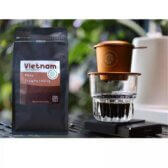 Cà phê bột xay sẵn Robusta Phin Truyền Thống, sơ chế Wash, tỉ lệ chín 97%, trọng lượng 500g