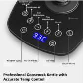 Ấm điện cổ ngỗng  pour over dung tích 600ml, màng hình chỉnh cám ứng,chức năng giư nhiệt,tự ngắt khi đun sôi và cạn nước