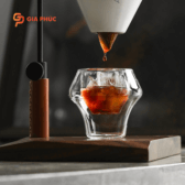 Cốc 60ml 2 Lớp Thủy Tinh Borosilicat Cao Cấp,Cách nhiệt,Chịu nhiệt