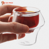 Cốc 60ml 2 Lớp Thủy Tinh Borosilicat Cao Cấp,Cách nhiệt,Chịu nhiệt