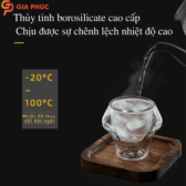 Cốc 60ml 2 Lớp Thủy Tinh Borosilicat Cao Cấp,Cách nhiệt,Chịu nhiệt