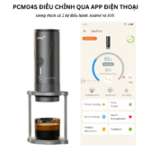 Máy pha cà phê điện Espresso cầm tay PCM04S Chỉnh qua app điện thoại, Rổ 51mm, 20bar,
