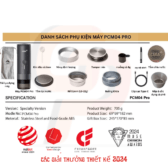 Máy pha cà phê điện Espresso cầm tay PCM04S Chỉnh qua app điện thoại, Rổ 51mm, 20bar,