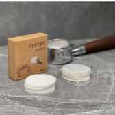 Giấy lọc phê tròn 51mm 53mm 58mm| Puck Screen | Hộp 100 tờ | Bột gỗ tự nhiên