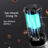 Máy xay cà phê điện cầm tay CGE03 | CERA+ | lưỡi Burr 10 cách  thép SUS420 | Pin 2,400mAh