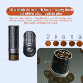 Máy xay cà phê điện cầm tay CGE03 | CERA+ | lưỡi Burr 10 cách  thép SUS420 | Pin 2,400mAh