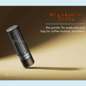 Máy xay cà phê điện cầm tay CGE03 | CERA+ | lưỡi Burr 10 cách  thép SUS420 | Pin 2,400mAh