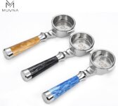 Tay Cầm Espresso Bottomless 58mm MUVNA | Basket Lưới lọc Mật Ong SUS304  |Cán Nhựa Resin Cao Cấp |Lucifer Portafilter