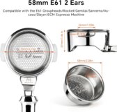 Tay Cầm Espresso Bottomless 58mm MUVNA | Basket Lưới lọc Mật Ong SUS304 |Cán Nhựa Resin Cao Cấp |Lucifer Portafilter 3 Tay Cầm Espresso Bottomless 58mm MUVNA | Basket Lưới lọc Mật Ong SUS304 |Cán Nhựa Resin Cao Cấp |Lucifer Portafilter