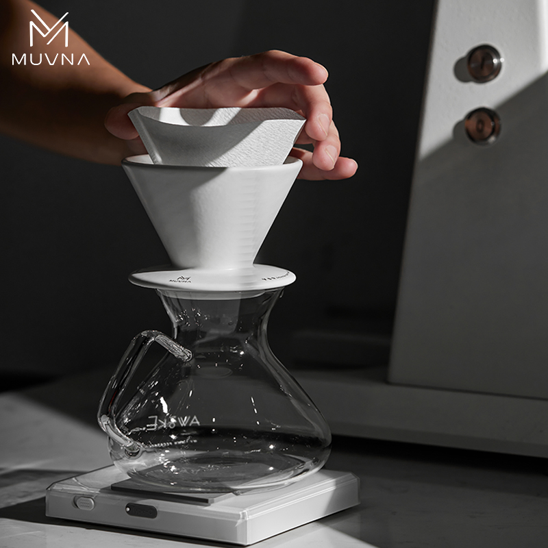 800主图1 Phễu pha Cà Phê Pour over MUVNA Bằng Gốm Sứ V60 | XingWo ceramic filter cup