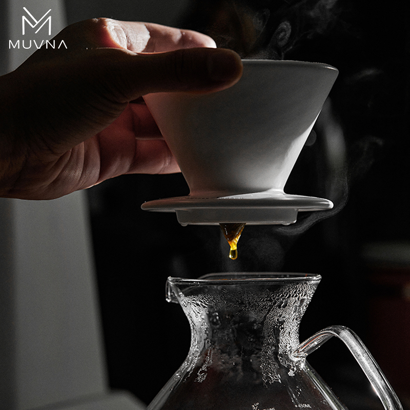 800主图2 Phễu pha Cà Phê Pour over MUVNA Bằng Gốm Sứ V60 | XingWo ceramic filter cup