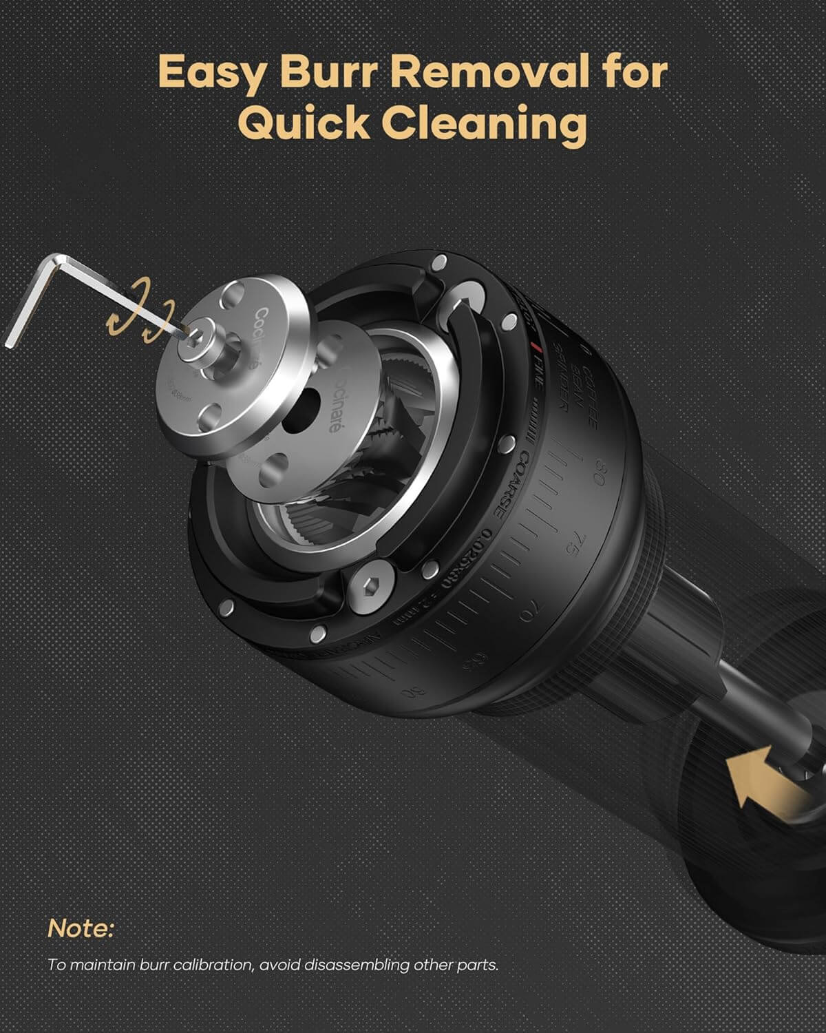 81ZM3DpVcOL._AC_SL1500_ Cối xay cà phê cầm tay Cocinare ESSENCE GO B38 Pro – 80 Cấp Độ Xay | Lưỡi Xay Vertex10 Cut | Dung Tích 30g |Túi Đựng máy